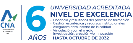 Una imagen que destaca la acreditación de una universidad por seis años en nivel de excelencia.