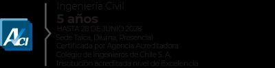 Cartel informativo sobre un programa de Ingeniería Civil con duración de 5 años.