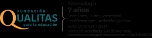 Un aviso de un programa de Kinesiología en la Fundación Qualitas destaca su duración de 7 años y la certificación que ofrece.