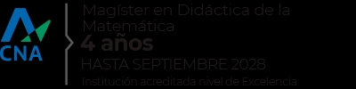 Un aviso sobre un magíster en didáctica de la matemática que dura cuatro años y está acreditado hasta septiembre de 2028.