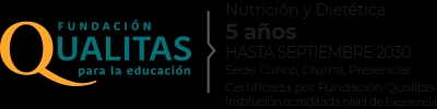 Este es un anuncio de una fundación chilena que ofrece un programa de nutrición y dietética con duración de cinco años.