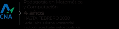 Cartel publicitario sobre la carrera de Pedagogía en Matemática y Computación en Talca.