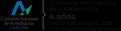 El logo de la Comisión Nacional de Acreditación de Chile para el Doctorado en Didáctica de la Matemática.
