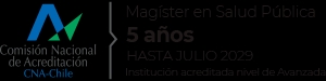 Este es un aviso de acreditación de un magíster en salud pública en Chile.