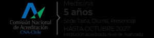 Anuncio sobre la acreditación de la carrera de Medicina en la sede Talca por cinco años.