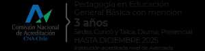 Imagen que presenta información sobre un programa de pedagogía en educación básica con mención en Chile.