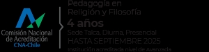 Anuncio sobre un programa de Pedagogía en Religión y Filosofía en Chile.