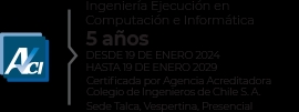 Certificación del programa de Ingeniería Ejecución en Computación e Informática con duración de 5 años.