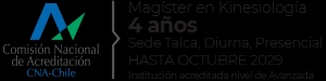 Este es un anuncio del Magíster en Kinesiología que se ofrece en Talca por cuatro años.