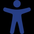 Un ícono que simboliza la accesibilidad para todas las personas.