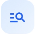 Un icono que representa una búsqueda de información.