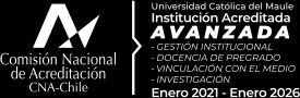 La imagen presenta el logo de la Comisión Nacional de Acreditación de Chile y detalles sobre la acreditación de una universidad.