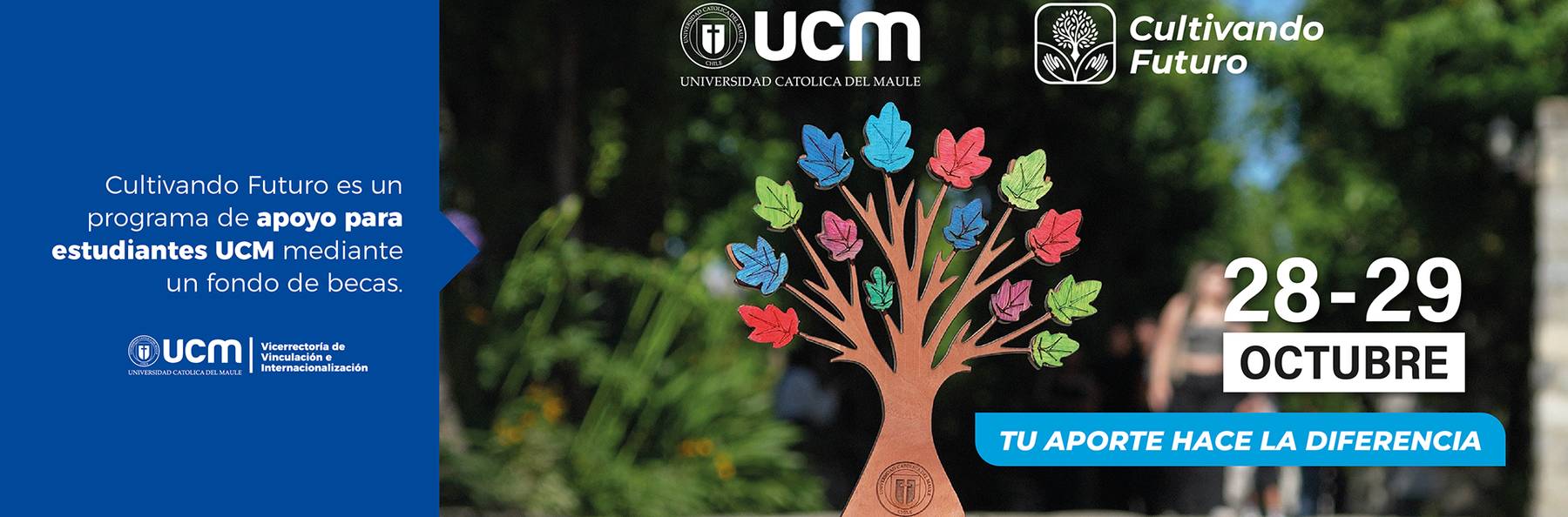 Promoción del programa Cultivando Futuro de la UCM, apoyando a estudiantes con fondos de becas.