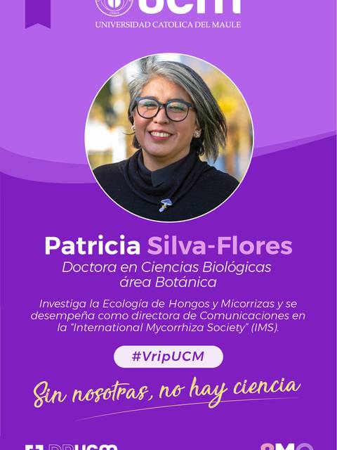 Imagen de Patricia Silva-Flores, doctora en Ciencias Biológicas, que investiga la Ecología de Hongos y Micorrizas.