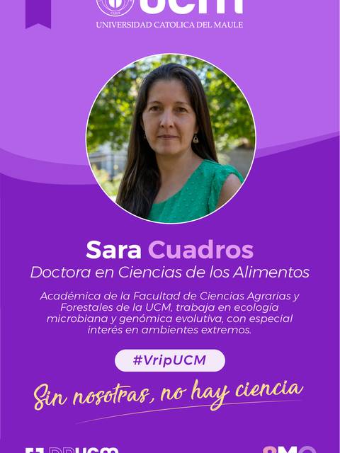 Mujer académica que trabaja en Ciencias de los Alimentos y ecología.