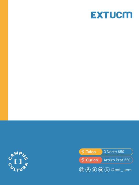 Un documento con los datos de contacto de una institución educativa o cultural.