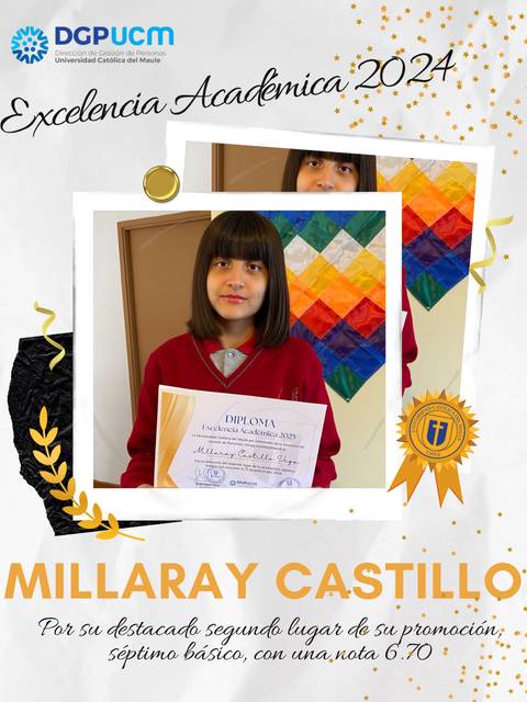 Una niña recibiendo un premio por su destacado rendimiento académico.