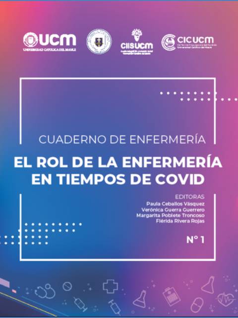 Portada de un cuaderno de enfermería que aborda el rol de la enfermería en tiempos de COVID.