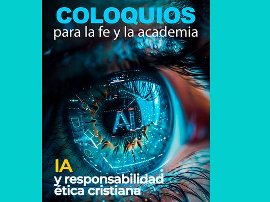 Imagen que presenta un ojo humano con elementos tecnológicos y la palabra IA, simbolizando la relación entre inteligencia artificial y ética.