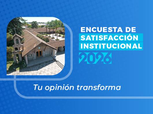 Imagen promocional de una encuesta de satisfacción institucional para el año 2026.