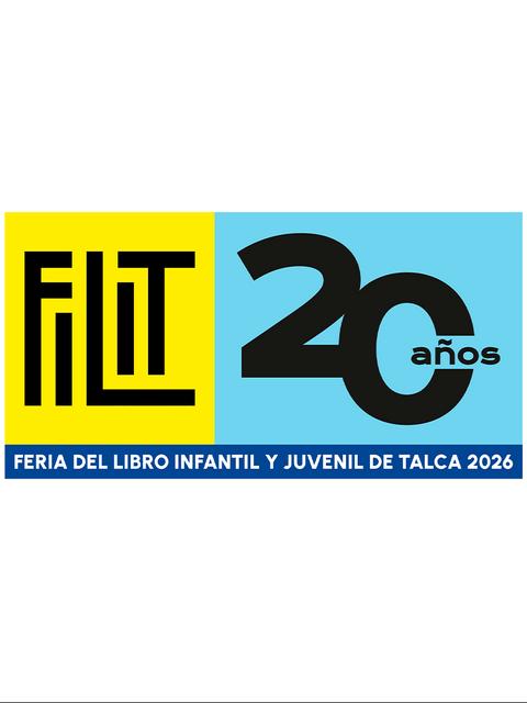 Logo de la Feria del Libro Infantil y Juvenil de Talca que celebra sus 20 años.