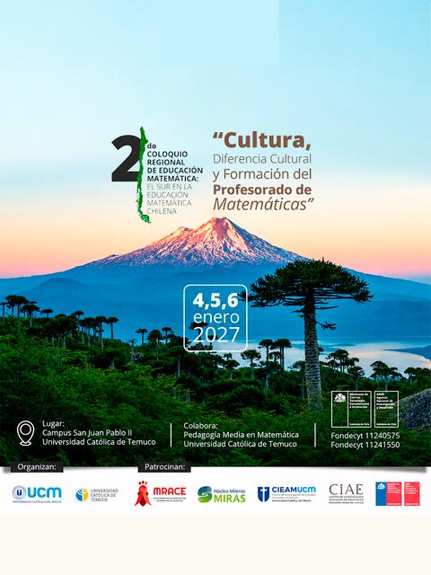 Cartel del congreso sobre cultura y formación del profesorado de matemáticas en Temuco.