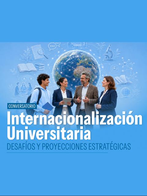 Un grupo de profesionales conversa sobre la internacionalización universitaria.