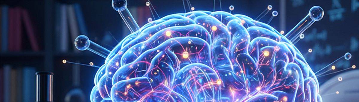 Una representación artística del cerebro humano iluminado por conexiones eléctricas y datos fluyendo.
