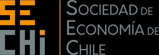 Logo de la Sociedad de Economía de Chile mostrando su nombre y un diseño moderno.