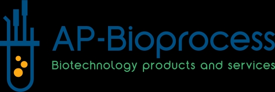 Logo de AP-Bioprocess que representa productos y servicios en biotecnología.