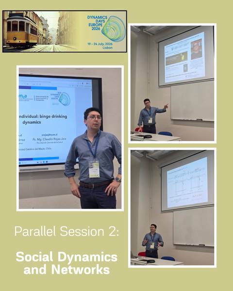 Presentación de un investigador sobre dinámicas sociales en una conferencia.