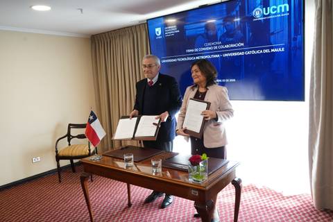 Se firmó un convenio de colaboración entre la Universidad Técnica Federico Santa María y la Universidad Católica del Maule.