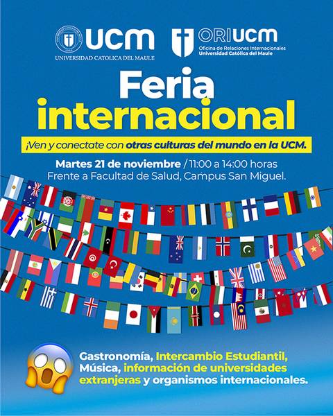 La feria internacional de la UCM invita a conectarse con diversas culturas del mundo.