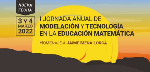 Banner informativo sobre la jornada de educación matemática en homenaje a Jaime Mena Lorca.