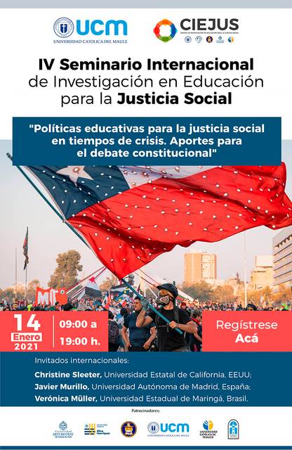 Imagen promocional del IV Seminario Internacional de Investigación en Educación para la Justicia Social.