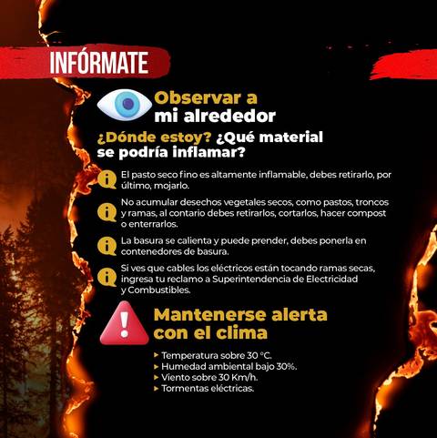 Es importante estar preparado para prevenir incendios en áreas con pasto seco.