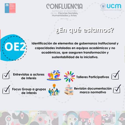 Este diagrama muestra diversas actividades para la identificación de elementos de gobernanza institucional.