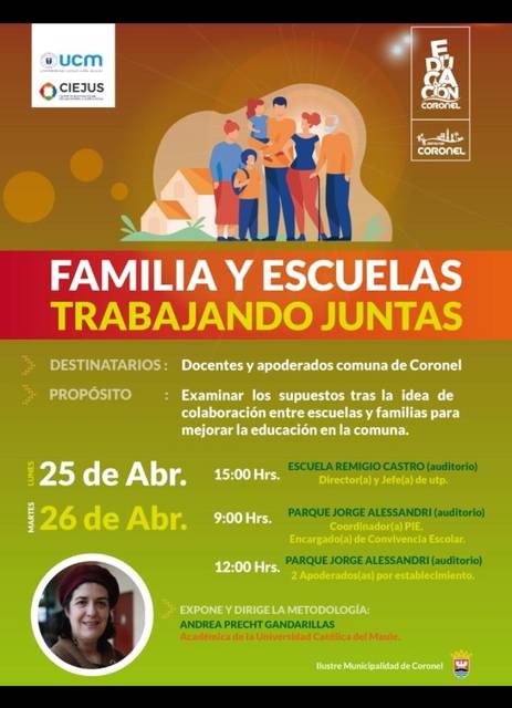 Un evento sobre la colaboración entre familias y escuelas en Coronel.