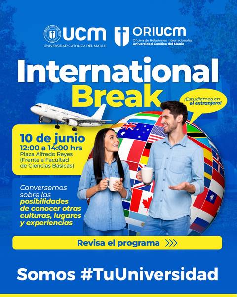 Evento de intercambio internacional en la UCM que invita a los estudiantes a conocer otras culturas y experiencias.