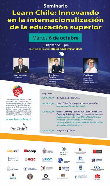 Seminario sobre la internacionalización de la educación superior en Chile.