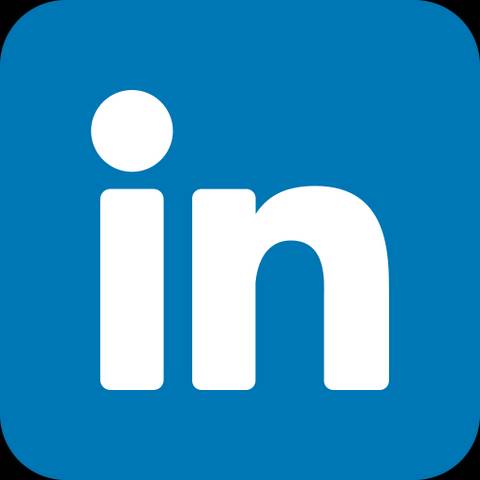 Icono de la red social LinkedIn que simboliza conexiones profesionales.