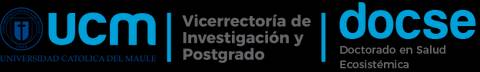 Logo de la Universidad Católica del Maule con información sobre su Vicerrectoría de Investigación y Postgrado.