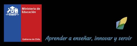 Logo del Ministerio de Educación de Chile con un lema sobre enseñar e innovar.