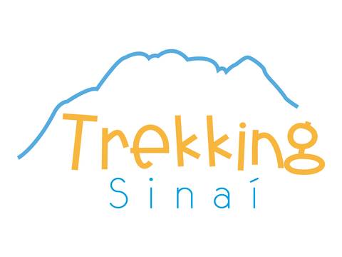 Logo de Trekking Sinai con un diseño simple de montaña.