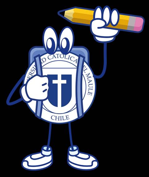 Un personaje dibujado que sostiene un lápiz y está asociado a una institución educativa en Chile.