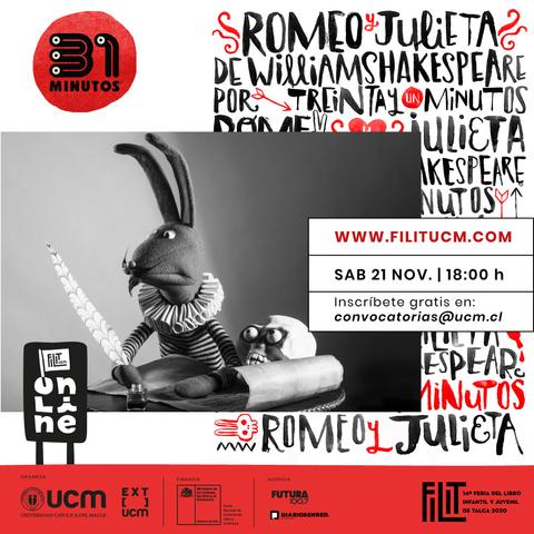 Imagen promocional del evento '31 minutos' que presenta 'Romeo y Julieta'.