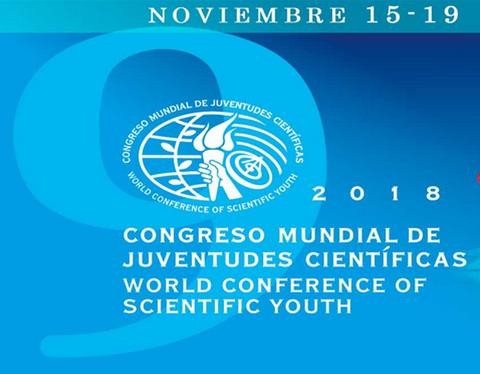 Póster del Congreso Mundial de Juventudes Científicas que se celebró en noviembre de 2018.