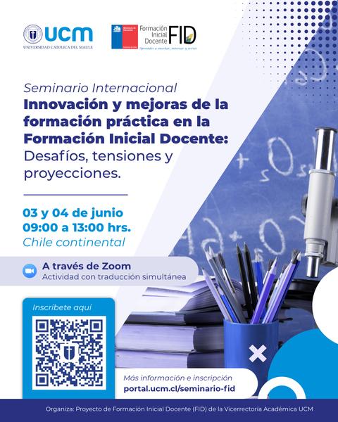 Cartel del Seminario Internacional sobre formación práctica en la formación inicial docente.