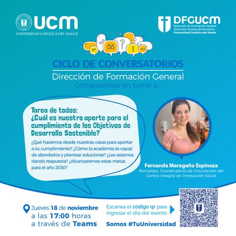 Convocatoria para un ciclo de conversatorios sobre sostenibilidad y desarrollo social.