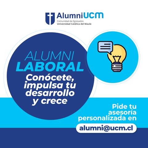 Anuncio sobre el desarrollo profesional de egresados de la Universidad Católica del Maule.